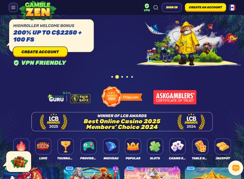 GambleZen casino Canada