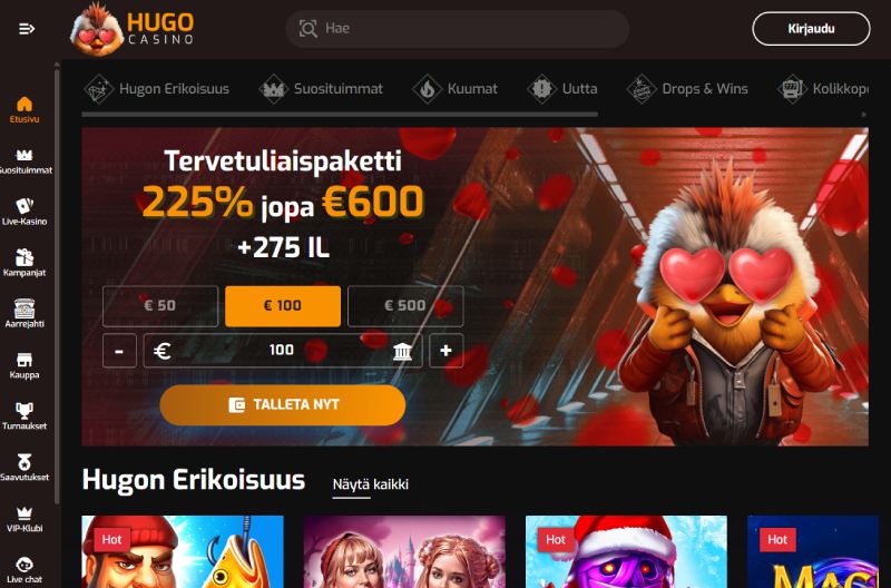 Hugo kasino Suomi